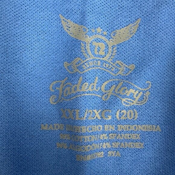 Faded Glory Womens Blue Polo Shirt Size XL - Picture 3 of 5